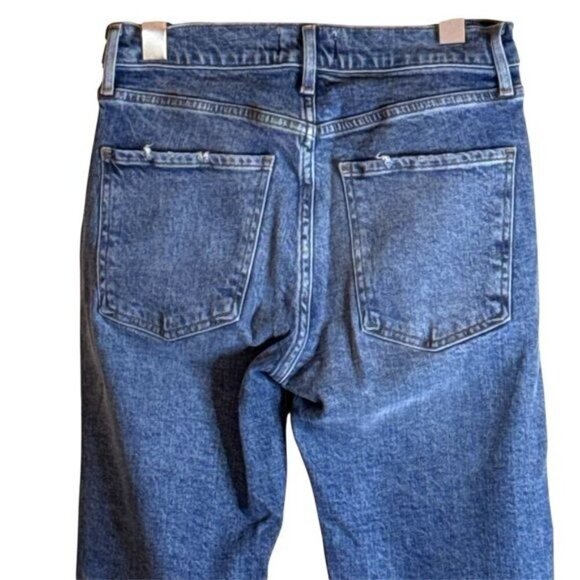 AGOLDE Women's Toni Slim Jeans Distressed Ankle Blue Stretch Size 26 - Picture 5 of 11
